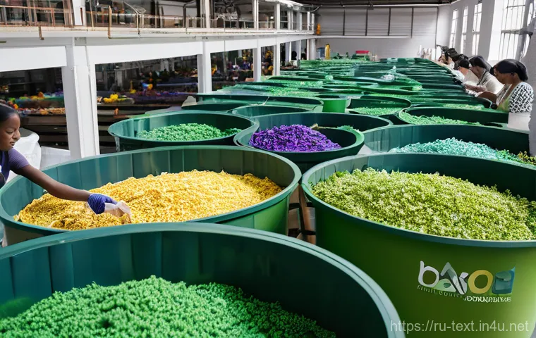 섬유기사와 필기시험 준비의 중요성 - **"High-Tech Textile Innovation Hub"**
    A brightly lit, futuristic textile research and developme...