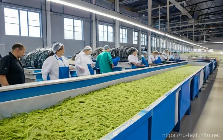 섬유기사와 섬유 생산 공정 - **Prompt:** A diverse, professional Russian textile engineer, female, in her early 30s, stands confi... 섬유기사와 섬유 생산 공정 - **Prompt:** A diverse, professional Russian textile engineer, female, in her early 30s, stands confi...