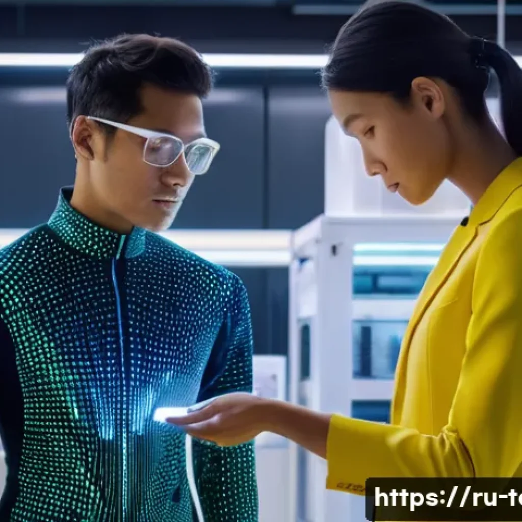 섬유기사 자격증으로 확장 가능한 직업 - **Prompt:** A group of diverse, enthusiastic textile engineers, comprising men and women of various ...