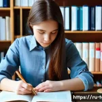 섬유기사와 시험 후기 - **Prompt 1: Focused Textile Student in Russia**
"A bright, well-lit image of a female student, a...