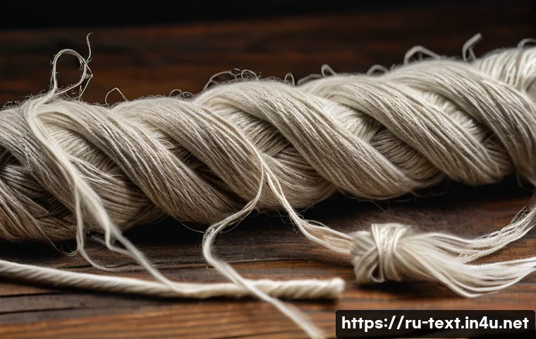 섬유기사 이론 정리 노트 - A highly detailed close-up of natural textile fibers such as cotton, wool, linen, and silk arranged ...