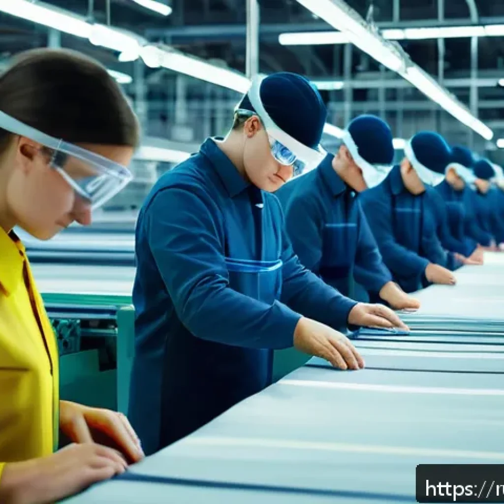 섬유기사와 관련 직종의 연봉 수준 - A modern Russian textile factory interior showcasing automated production lines with advanced machin...