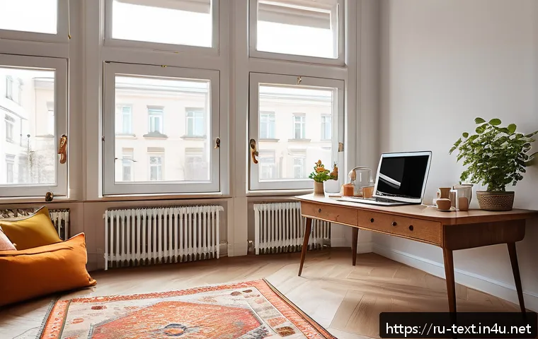 섬유기사 자격증 취득을 위한 시간 관리 - A bright, cozy study corner in a modern Russian apartment, featuring a young adult focused on readin...